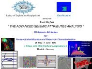 THE ADVANCED SEISMIC ATTRIBUTES ANALYSIS - GeoNeurale