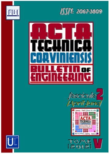 Editorial & Advisory Board - Acta Technica Corviniensis