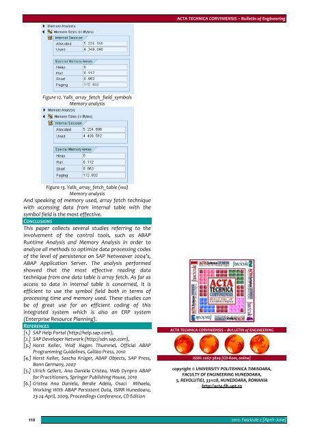 Editorial & Advisory Board - Acta Technica Corviniensis