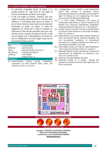 Editorial & Advisory Board - Acta Technica Corviniensis