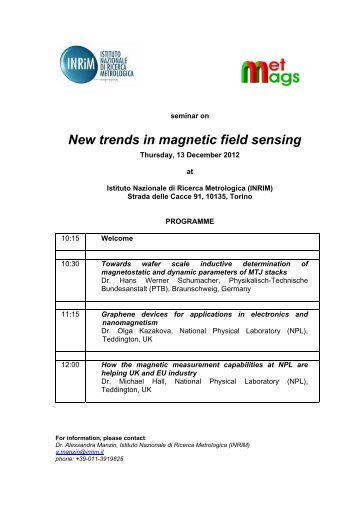 New trends in magnetic field sensing - INRiM