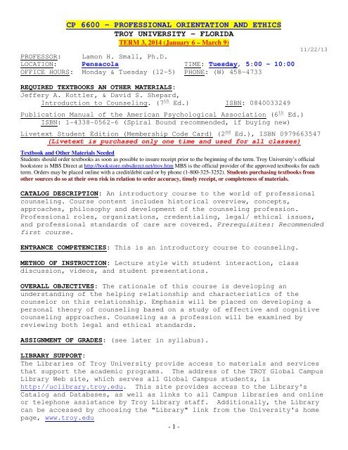cp 6600 - Troy University Spectrum