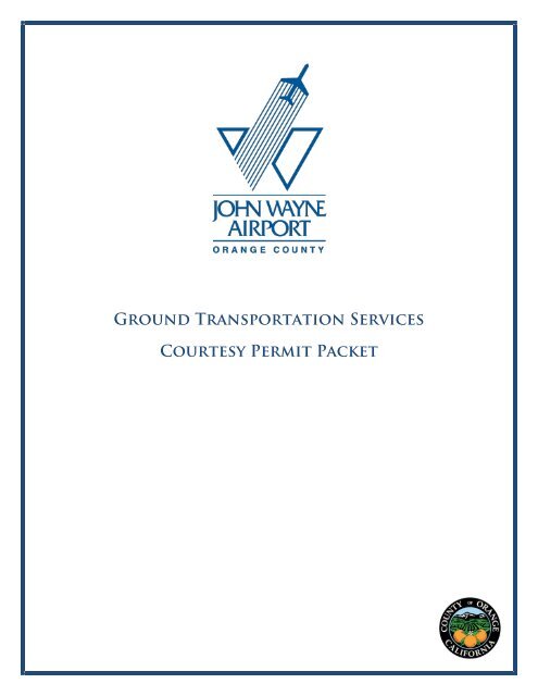 Courtesy Ground transportation Application packet - John Wayne ...