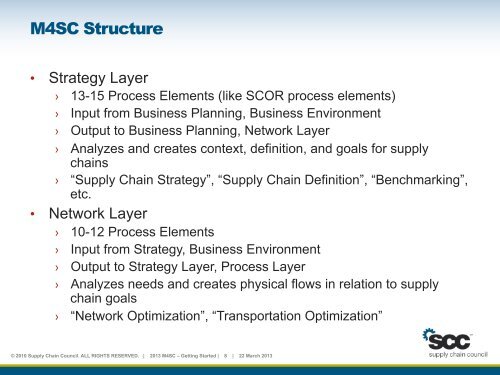 M4SC Overview slides - Supply Chain Council