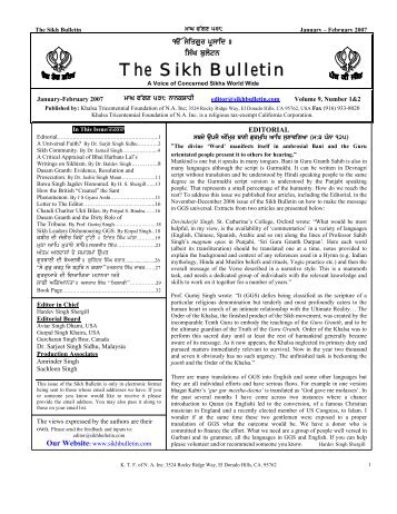 The Sikh Bulletin