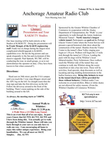 Volume 35 No. 6 - Anchorage Amateur Radio Club