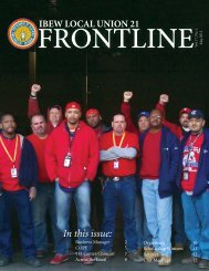 In this issue: - IBEW Local Union 21