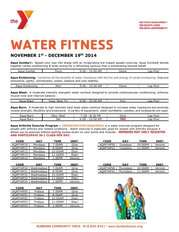 Water Fitness - Burbank Community YMCA