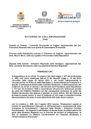 Comando Provinciale di Cagliari rappresentata dal Col. Francesco ...