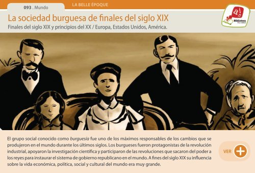 La sociedad burguesa de finales del siglo XIX - Manosanta