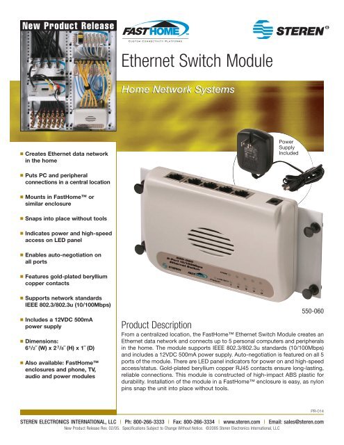 Ethernet Switch Module - Steren