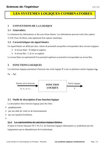 La reprÃ©sentation logique - cours