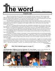 The Word for March - St. Alban's Episcopal Church