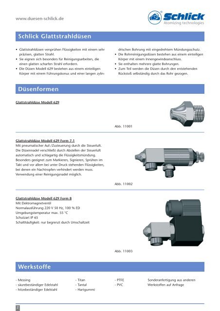 Modellreihe 629 - DÃ¼sen-Schlick GmbH