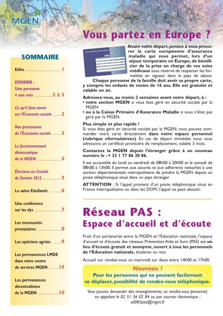 L'Economie Sociale et Solidaire - MGEN