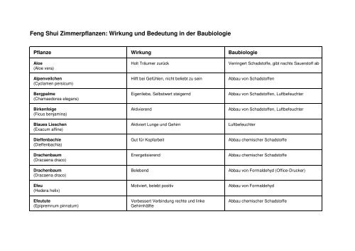 Feng Shui Zimmerpflanzen: Wirkung und Bedeutung in der ...