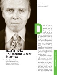Noel M. Tichy: The Thought Leader Interview