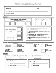 Sample RESNET Test Form - The Energy Conservatory