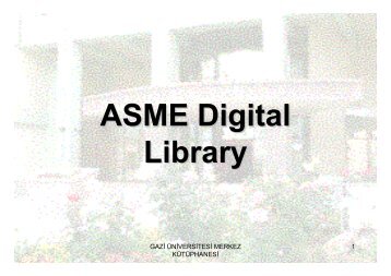 ASME Digital Library - Gazi Ãniversitesi