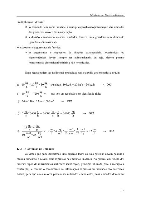 IntroduÃ§Ã£o aos Processos QuÃ­micos - Escola de QuÃ­mica / UFRJ