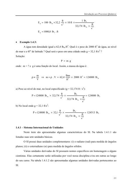 IntroduÃ§Ã£o aos Processos QuÃ­micos - Escola de QuÃ­mica / UFRJ