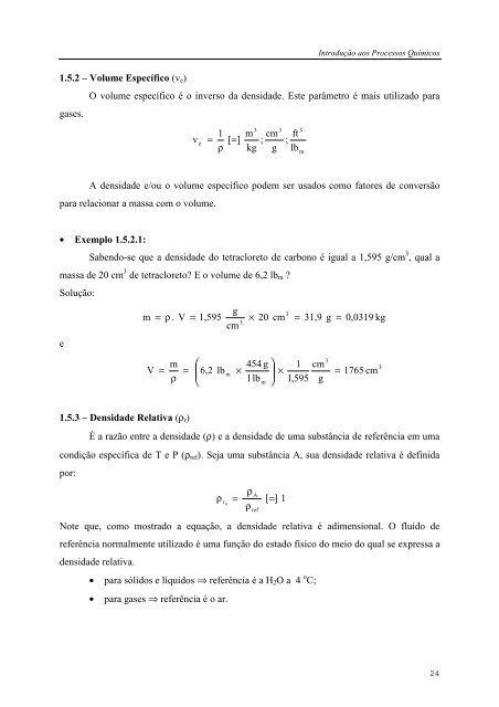 IntroduÃ§Ã£o aos Processos QuÃ­micos - Escola de QuÃ­mica / UFRJ