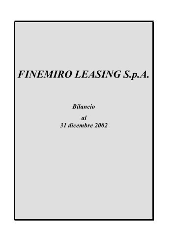 FINEMIRO LEASING S.p.A. - Assilea