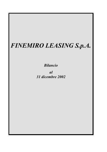 FINEMIRO LEASING S.p.A. - Assilea