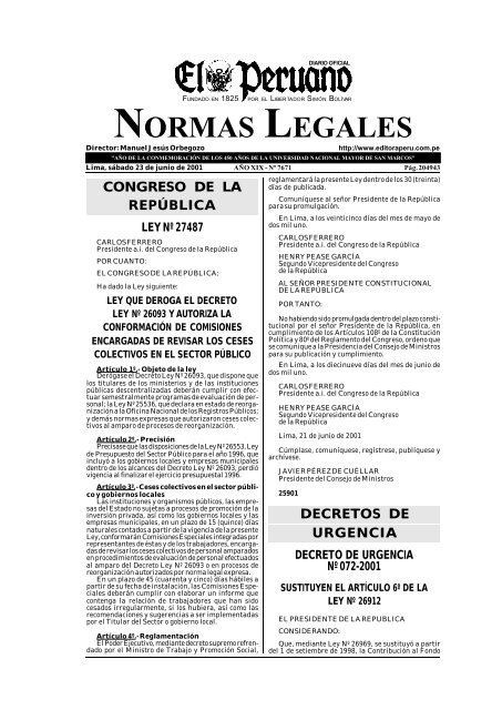 ORDENANZA NÂº 037 - Municipalidad de La Molina
