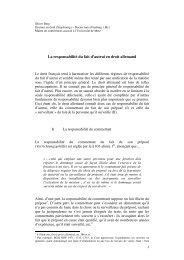 La responsabilitÃ© du fait d'autrui en droit allemand - Grerca