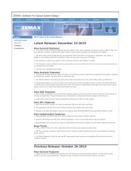 Latest Release: December 10 2010 Previous Release ... - Zemax