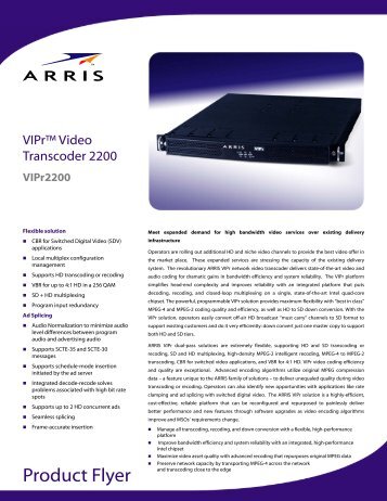 VIPr Video Transcoder - VIPr2200 - Arris