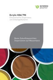 Ecrylic KDA 790 - Ecronova Polymer GmbH