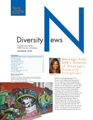 Message from SHB's Director of Strategic Diversity Initiatives