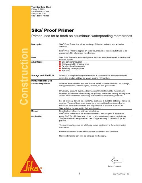 Sika Proof Primer Jaya Raya Utama