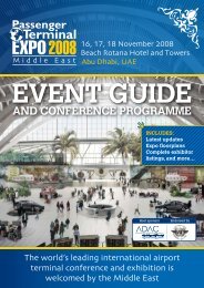 and conference programme - Passenger Terminal Expo