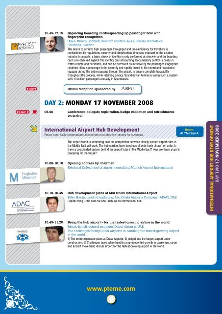 and conference programme - Passenger Terminal Expo