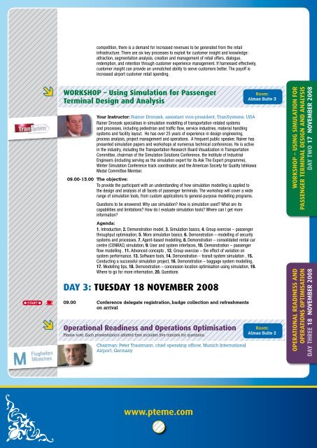 and conference programme - Passenger Terminal Expo