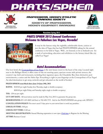 Spring 2013 Newsletter - PHATS-SPHEM.Com