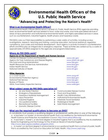 EHOPAC Recruitment Handout - Environmental Health Officer ...