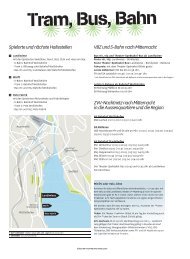 Lageplan & Verkehrsanbindungen - Zürcher Theater Spektakel