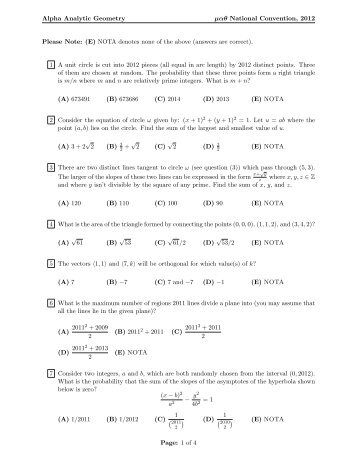 Test - Mu Alpha Theta