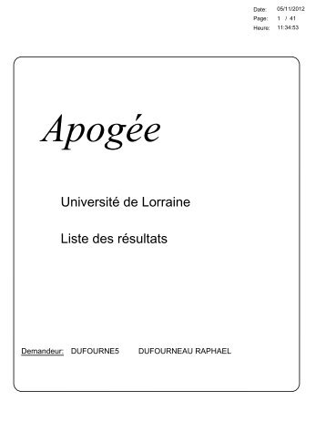 RÃ©sultats Certifications C2I - UniversitÃ© de Lorraine