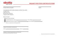 request for stock certificate form - Aboitiz Power