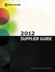 Fisher Scientific 2012 Supplier Guide