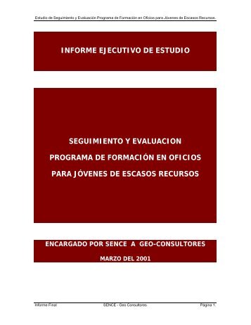 informe ejecutivo de estudio seguimiento y evaluacion programa de ...