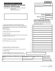 MODIFIED BUSINESS TAX RETURN FINANCIAL INSTITUTIONS