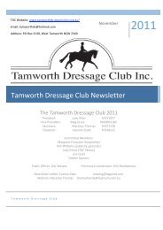 2011 - Tamworth Dressage Club