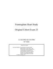 Framingham Heart Study Original Cohort Exam 23