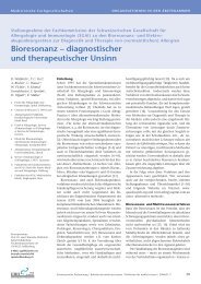 Bioresonanz â diagnostischer und therapeutischer Unsinn - SGAI